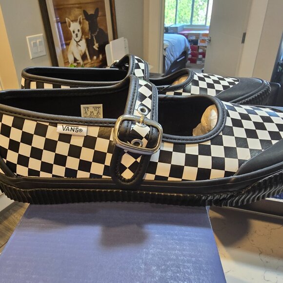Vans Premium Mary Jane LX Leather Creep Checkerboard Sneakers Womens SZ 10 NEW - Picture 13 of 14